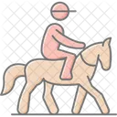 Horse Riding Lineal Color Icon Icon