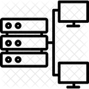 Hospedagem De Dados Armazenamento De Dados Rede De Banco De Dados Ícone