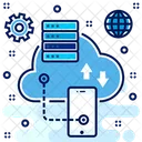 Hospedagem Em Nuvem Servidor De Computacao Em Nuvem Hospedagem Na Nuvem Ícone