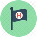 Hospital Flag Symbol Icon
