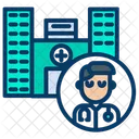 Doctor Building Clinic Icon