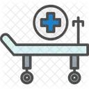 Hospital Bed Stretcher Medical Bed Icon