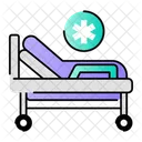 Hospital Bed Stretcher Patient Bed Icon