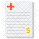 Hospital Bill Dollar Clinic Bill Icon