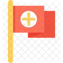 Hospital Flag Symbol Icon