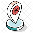Hospital Location Navigation Tracking Icon