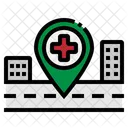 Location Pin Hospital Icon