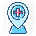 Hospital Location Pin Map Medical Location Icon