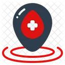 Location Blood Donation Healthcare Icon