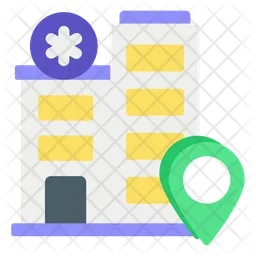 Hospital Location Flag Icon