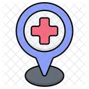 Direction Map Hospital Icon