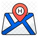 Hospital Location Medical Direction Gps Icon