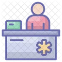 Front Desk Hospital Reception Counter Icon