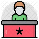 Hospital Reception Reception Desk Info Table Icon