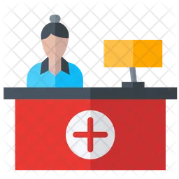 Hospital Receptionist Reception  Icon