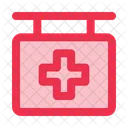 Hospital Sign Health Clinic Board Icon