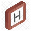 Hospital Sign Hospital Symbol H Letter Icon