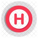 Hospital Sign Hospital Symbol H Letter Icon