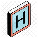 Hospital Sign Hospital Symbol H Letter Icon