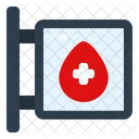 Signboard Blood Donation Location Icon
