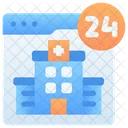 Hospital Web Service 24 Hours Icon