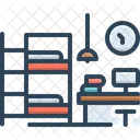 Hostel Dorm Dormitory Icon
