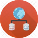 Hosting Worldwide Sharing Global Database Icon