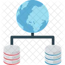 Hosting Worldwide Sharing Global Database Icon