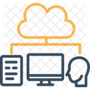Hosting Network Cloud Server Icon