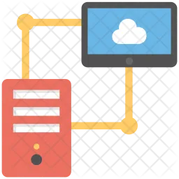 Hosting di server cloud  Icon