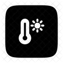Hot High Temperature Thermometer Icon