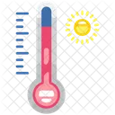 Hot Temperature Check Thermometer Icon