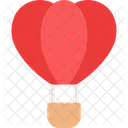 Hot Air Balloon Travel Love Icon