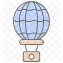 Hot Air Balloon Lineal Color Icon Icône