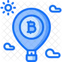 Balloon Takeoff Bitcoin Icon