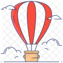 Parachute Hot Air Balloon Chute Icon