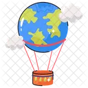 Hot Air Balloon Travel Adventure Icon
