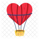 Hot Balloon Heart Balloon Love Ride Icon