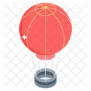 Hot Balloon Aerostat Ride Icon
