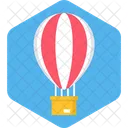 열기구 공기 풍선 교통 아이콘