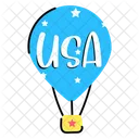 Ballooning Hot Balloon Aerostat Icon