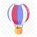 Hot Balloon Aerostat Balloon Gondola Icon