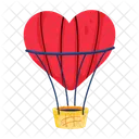 Hot Balloon Heart Balloon Love Ride Icon