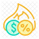 Cashback Percentage Color Icon