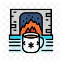 Hot Chocolate Fireplace Icon