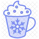 Hot Cocoa Mug Duotone Line Icon Icon