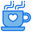 Hot Coffee Heart Coffee Icon