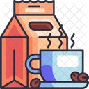 Hot Coffee Coffee Bag Icon