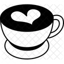 Hot Coffee Heart Love Valentine Icon