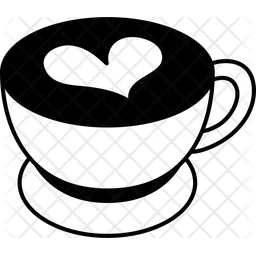 Hot Coffee Heart  Icon